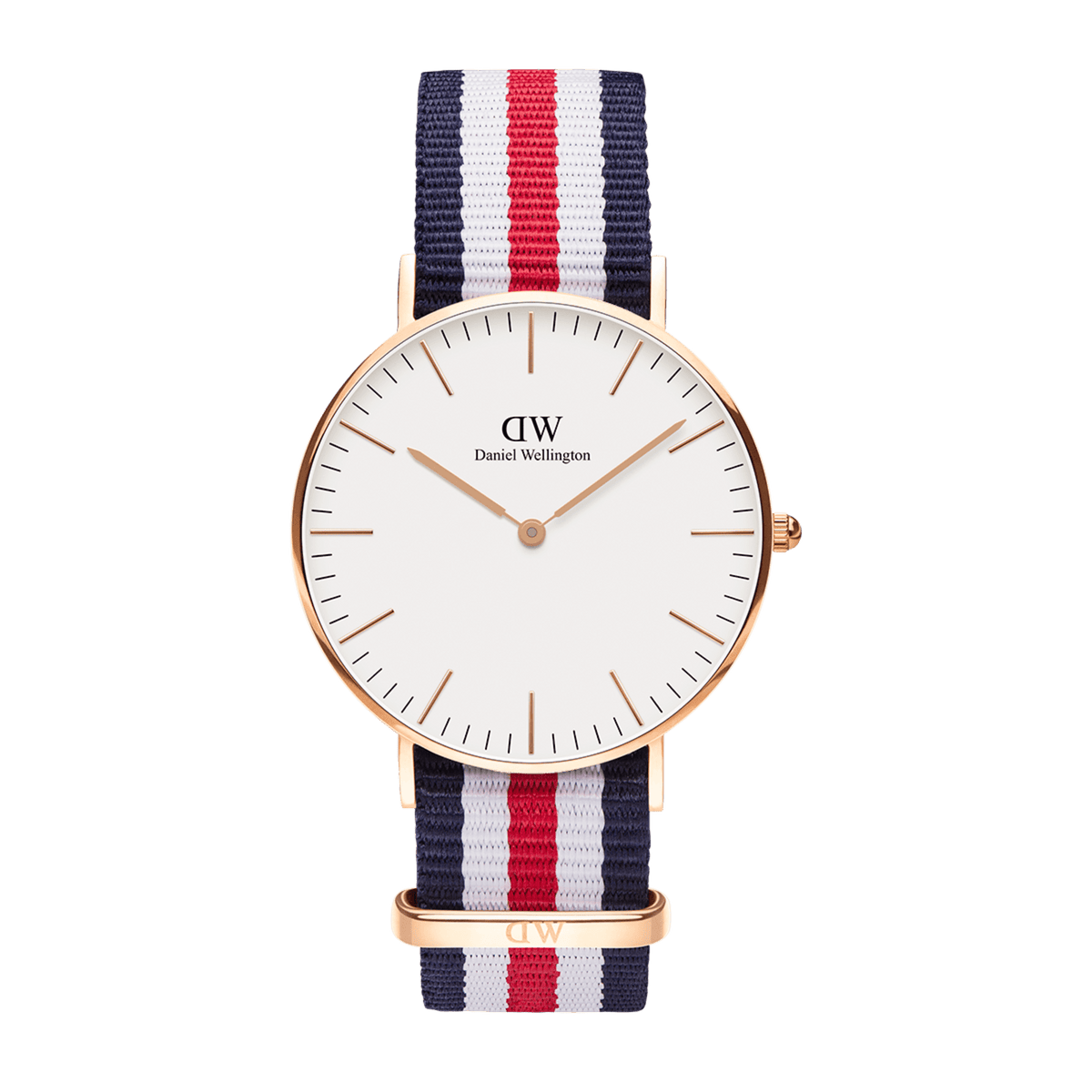 Daniel Wellington Canterbury Adult Multicolor-Blue, White and Red Strap Quartz Watch - DW00600030