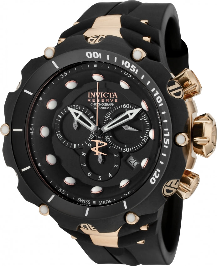 Invicta Men's 1524 Reserve Venom Quartz Chronograph Black Dial Watch