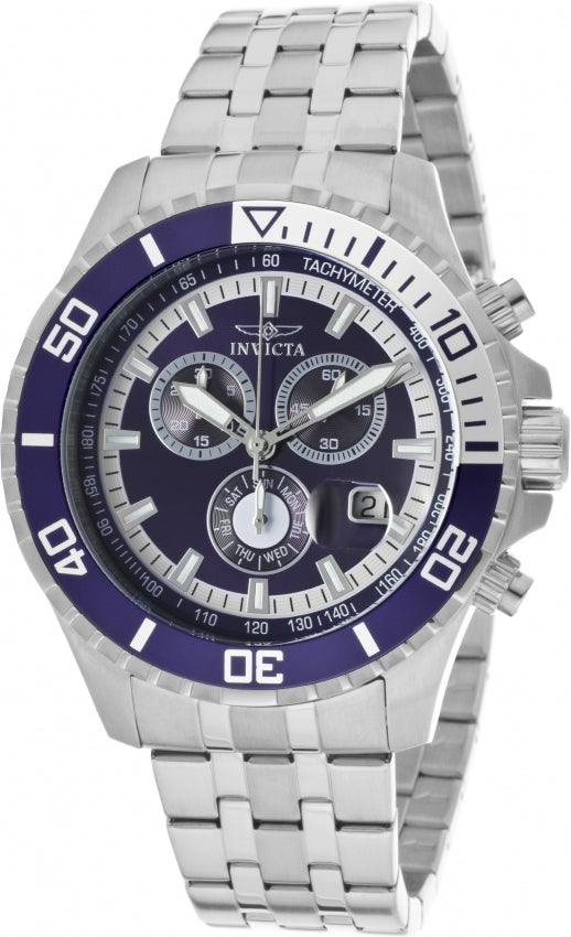Invicta Men's 13649 Pro Diver Quartz Chronograph Blue Dial Watch