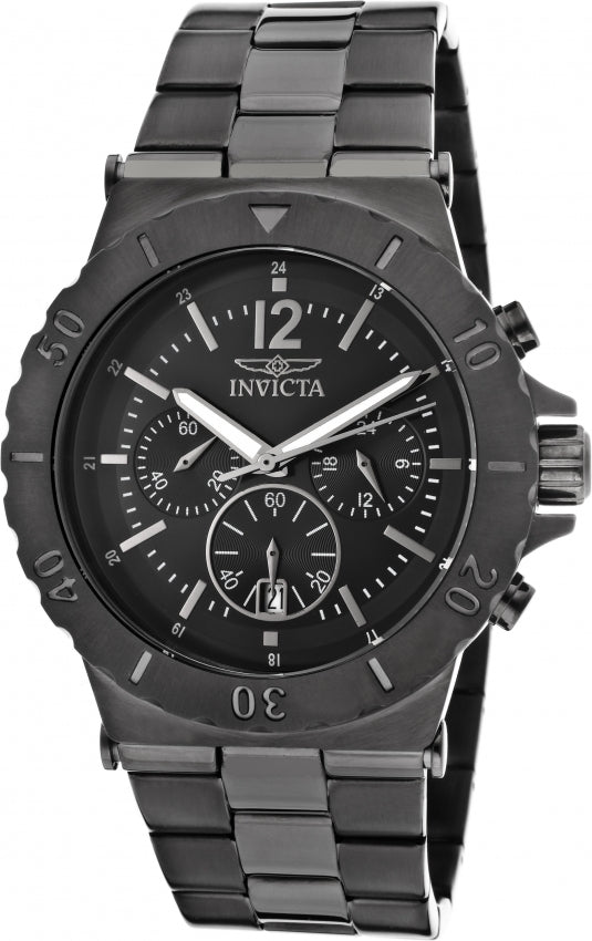 Invicta Men's 1268 Specialty Quartz Chronograph Black Dial Watch
