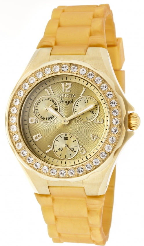 Invicta Women's 1650 Angel Quartz Chronograph Gold Dial Watch