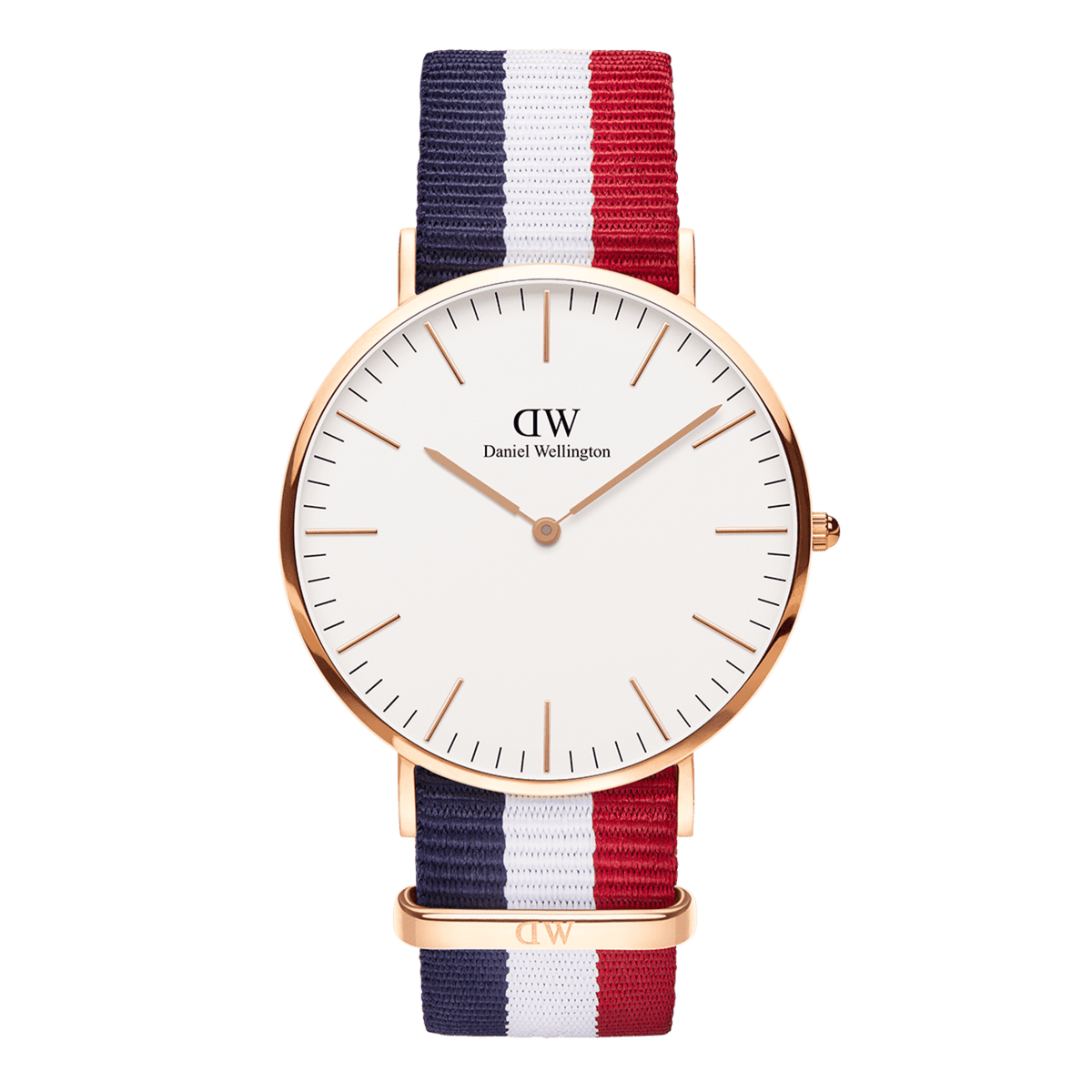 Daniel Wellington Cambridge Men's Blue, Red and White Strap Quartz Watch - 0103DW