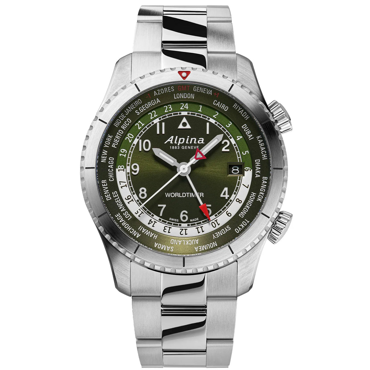 Alpina Seastrong Diver Comtesse Women's Silver-tone Bracelet Quartz Watch - AL-240MPN2VC6B
