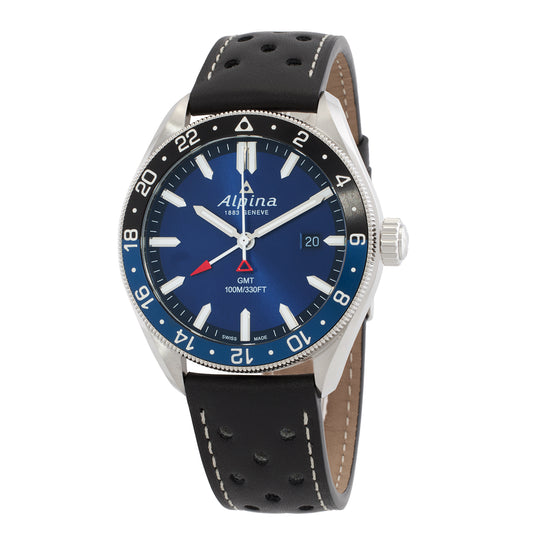 Alpina Alpiner Quarts GMT Men's Black Strap Quartz Watch - AL-247NB4E6