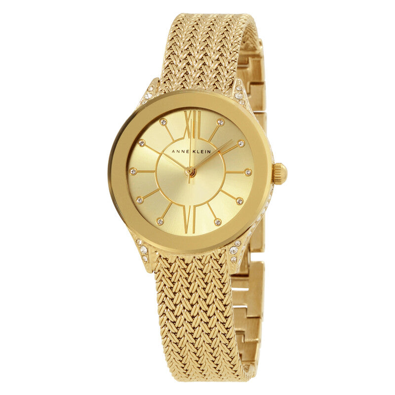 Anne Klein Classic Collection Women's Gold-tone Bracelet Quartz Watch - AK/2208CHGB