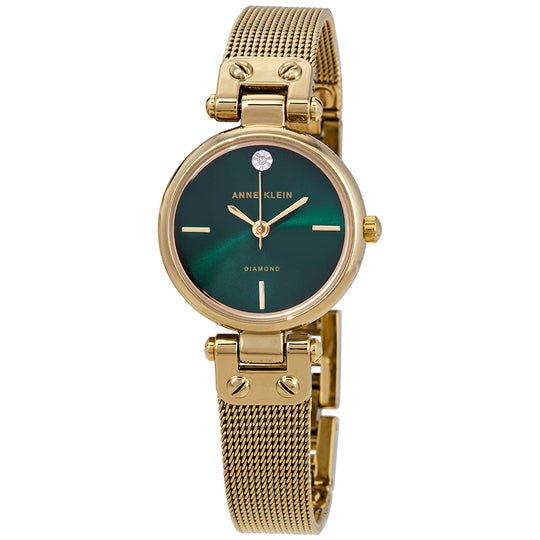 Anne Klein Diamond Women's Gold-tone Bracelet Quartz Watch - AK/3002GNGB