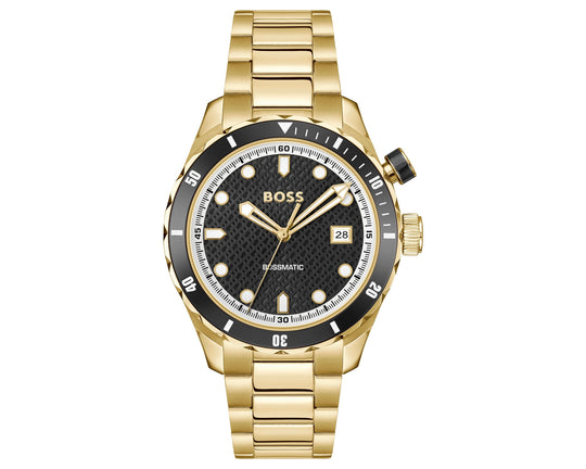 Hugo Boss Bossmatic Men's Gold-tone Bracelet Automatic Watch - 1514180