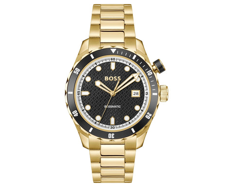Hugo Boss Bossmatic Men's Gold-tone Bracelet Automatic Watch - 1514180