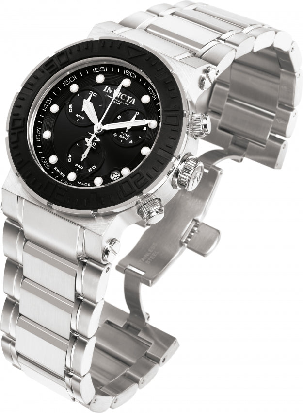 Invicta Men's 1464 Ocean Reef Quartz Chronograph Black Dial Watch