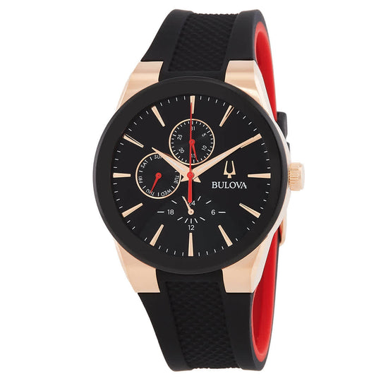 Bulova Futuro  Men's Black Strap Quartz Watch - 97C112