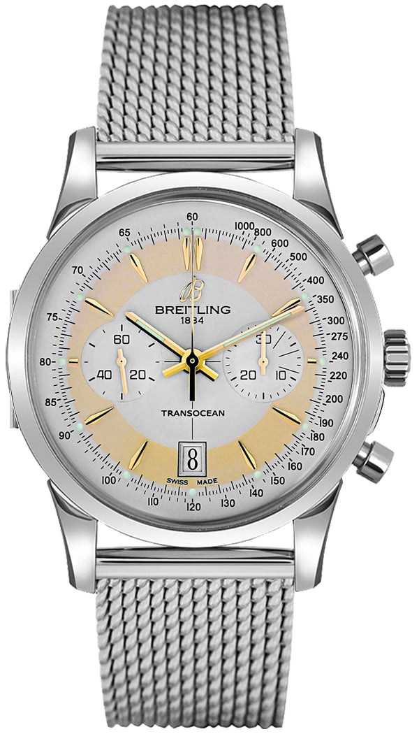 Breitling Transocean Chronograph Boutique Edition Men's Brown Strap Automatic Watch - AB015412/G784-154A