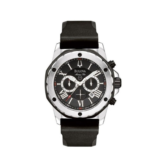 Bulova Marine Star Men's Black Strap Quartz Watch - 98B127