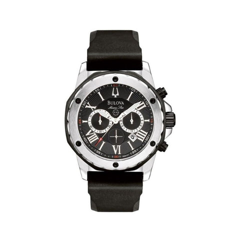 Bulova Marine Star Men's Black Strap Quartz Watch - 98B127