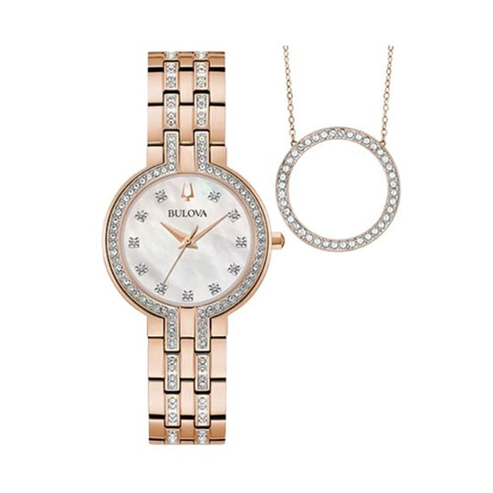 Bulova Classic Women's Rose Gold-tone Bracelet Quartz Watch - 98X135