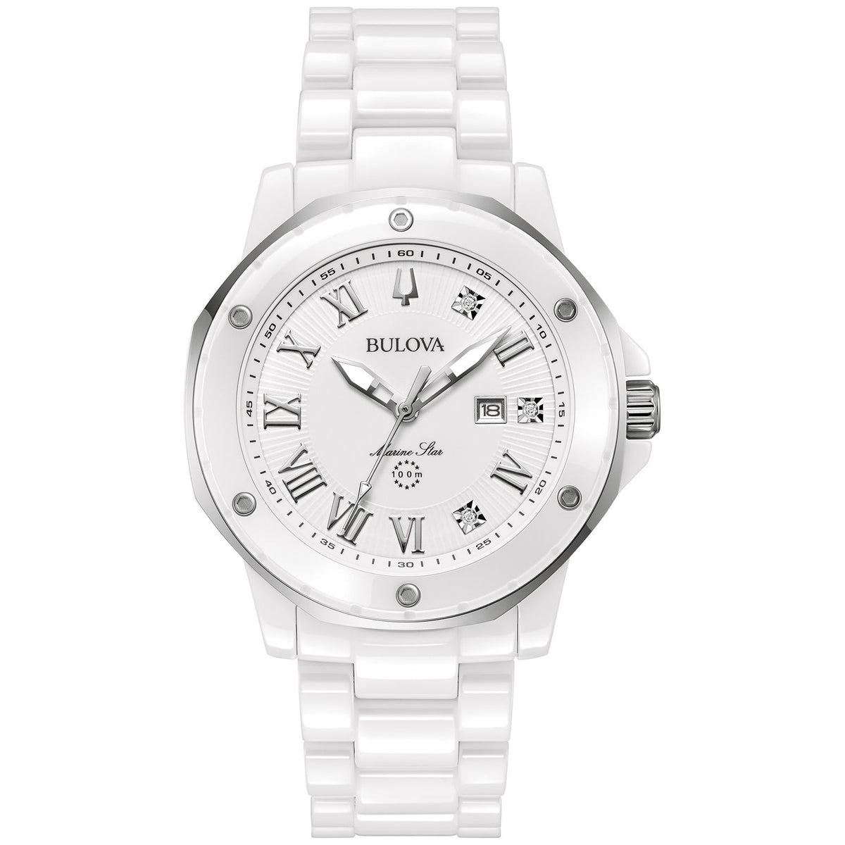 Bulova Marc Anthony Marine Star Women's White Bracelet Quartz Watch - 98P222