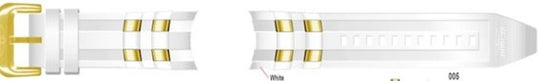 SCUBA BAND PU WHITE GOLD (20288)