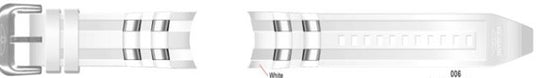 SCUBA BAND PU WHITE SS (20290)