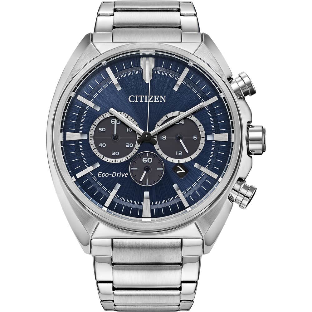 Citizen Eco-Drive Chronograph Men's Silver-tone Bracelet Quartz Watch - CA4288-86L