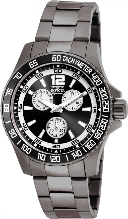 Invicta Men's 7011 Signature Quartz Chronograph Black Dial Watch