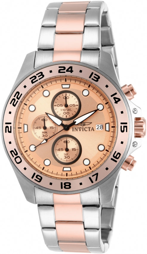 Invicta Men's 15208 Pro Diver Quartz Chronograph Rose Gold Dial Watch