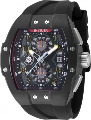 Invicta Men's 48027 Invicta Racing Quartz Red, Transparent, Black Dial Chronograph Watch