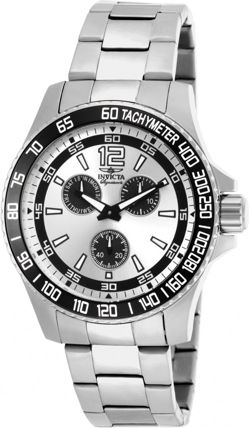 Invicta Men's 7004 Signature Quartz Chronograph Silver Dial Watch