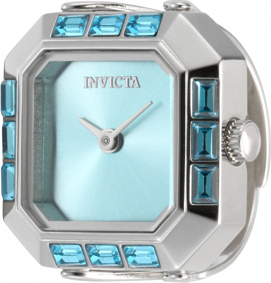Invicta Women's 49579 Mini Quartz 2 Hand Tiffany Blue Dial Ring Watch