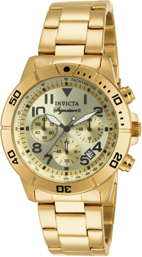 Invicta Men's 7471 Signature Quartz Chronograph Champagne Dial Watch