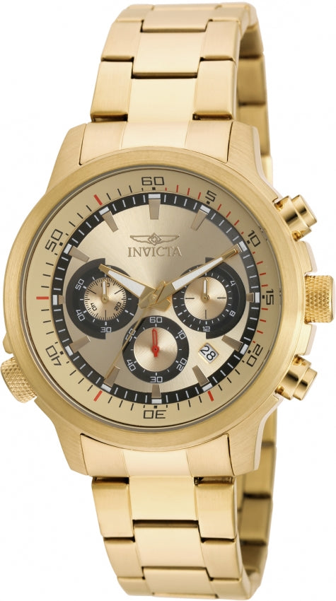 Invicta Men's 19240 Specialty Quartz Chronograph Gold Dial Watch