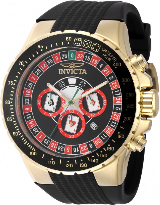 Invicta Men's 49851 Aviator Quartz VD53 Black Dial Watch