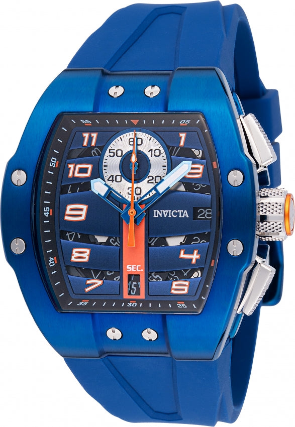 Invicta Men's 47369 Invicta Racing Quartz Multifunction Black, Blue Dial Watch