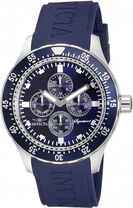 Invicta Men's 7402 Signature Quartz Blue Dial Chronograph Watch