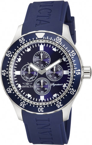 Invicta Men's 7402 Signature Quartz Blue Dial Chronograph Watch