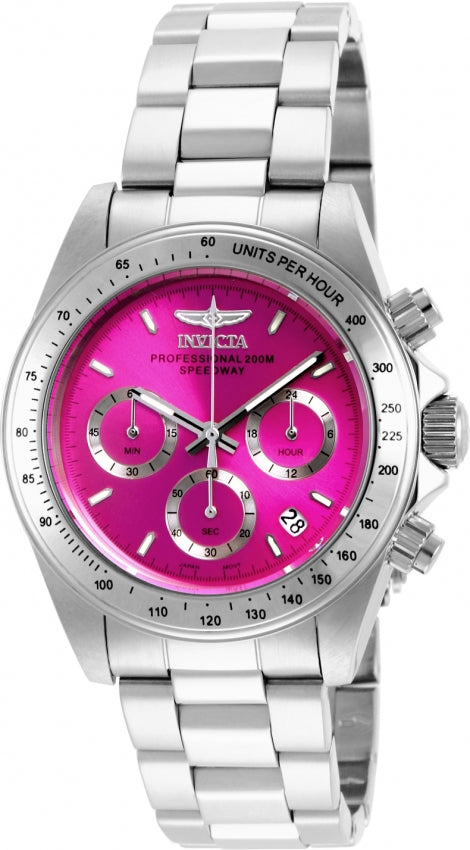 Invicta Women's 16654 Speedway Quartz Chronograph Hot Pink Dial Watch