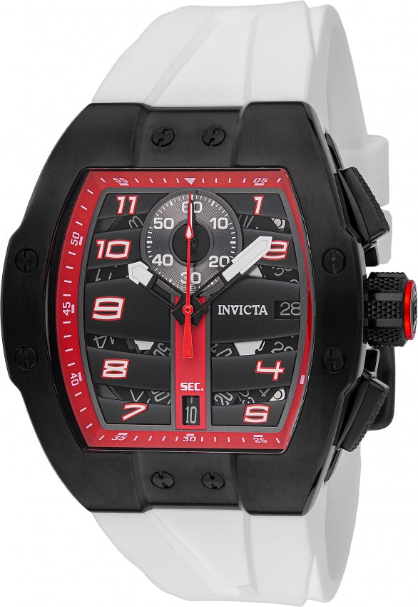 Invicta Men's 47372 Invicta Racing Quartz Multifunction Black, Red Dial Watch