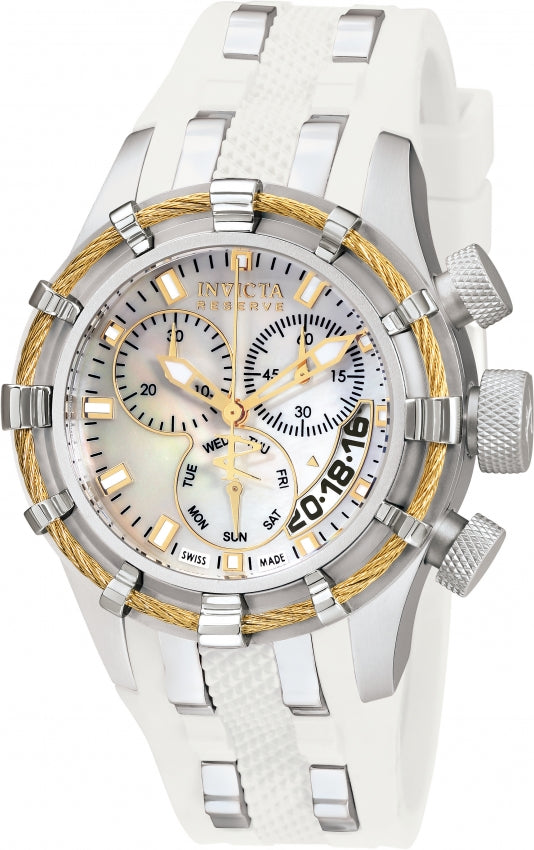 Invicta Women's 6495 Reserve Quartz Chronograph Mother of Pearl Dial Watch