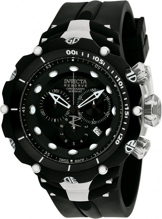 Invicta Men's 1518 Reserve Venom Quartz Chronograph Black Dial Watch