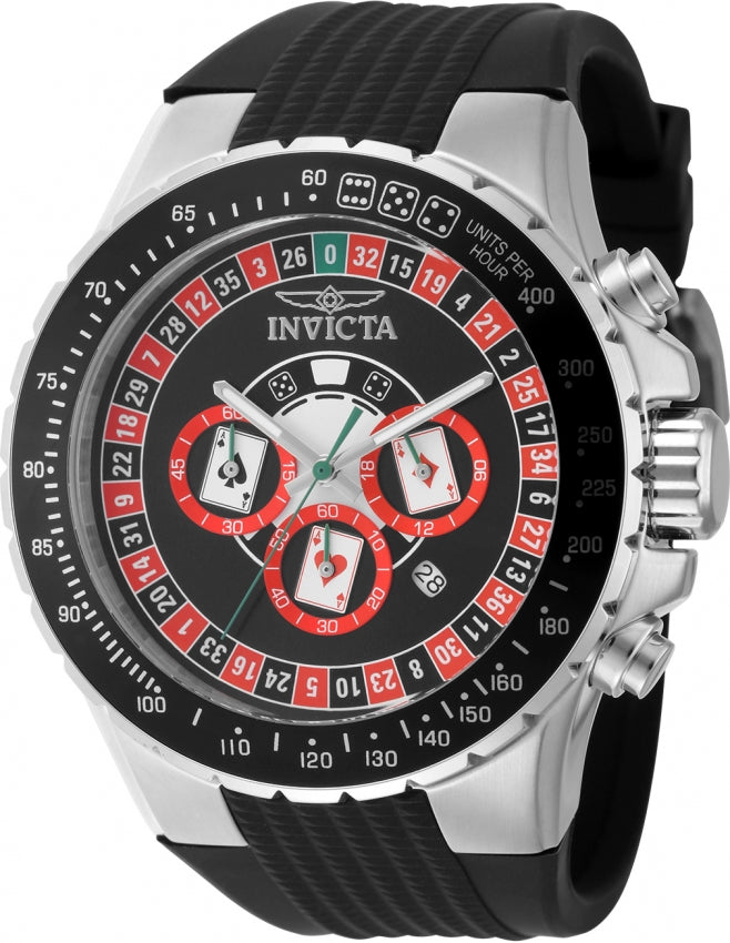 Invicta Men's 49850 Aviator Quartz VD53 Black Dial Watch