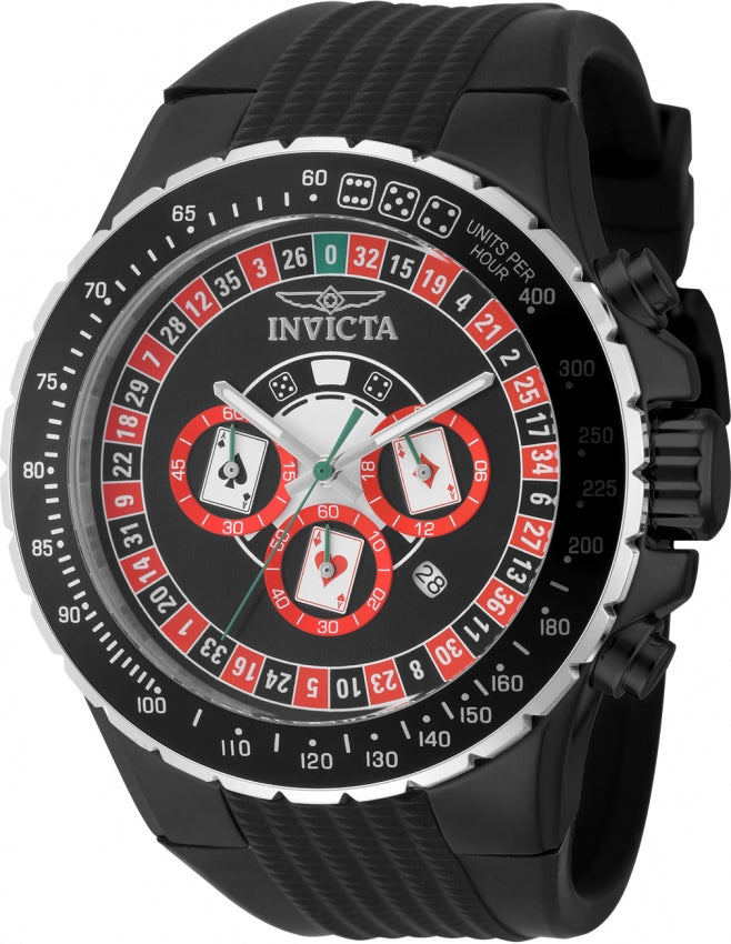 Invicta Men's 49849 Aviator Quartz VD53 Black Dial Watch