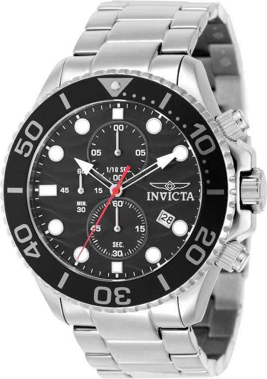 Invicta Men's 50221 Pro Diver Quartz VD57 Black Dial Watch