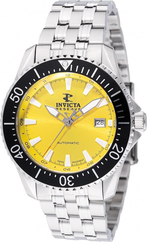 Invicta Men's 49236 Reserve Automatic 3 Hand Yellow Dial Watch