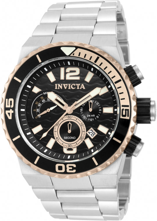 Invicta Men's 12995 Pro Diver Quartz Chronograph Black Dial Watch