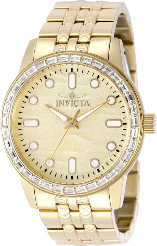 InvictaMen's 50196 Celestial Quartz PC21 Gold Dial Watch
