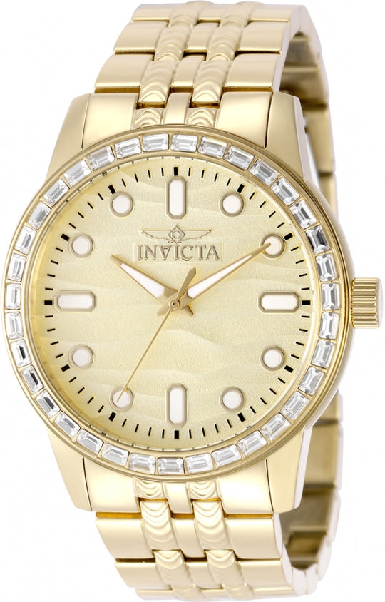 InvictaMen's 50196 Celestial Quartz PC21 Gold Dial Watch