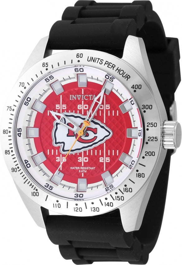Invicta Men's 47865 NFL Kansas City Chiefs Quartz Multifunction Red, White Dial Watch
