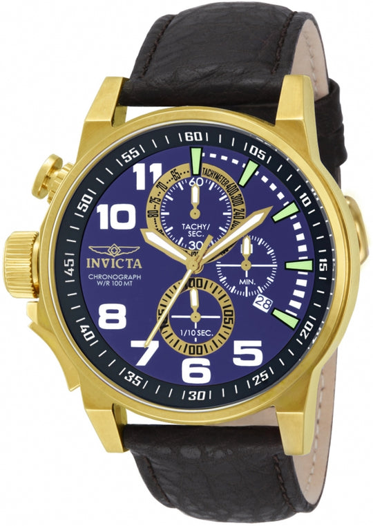 Invicta Unisex 13055 I-Force Lefty Quartz Chronograph Blue Dial Watch