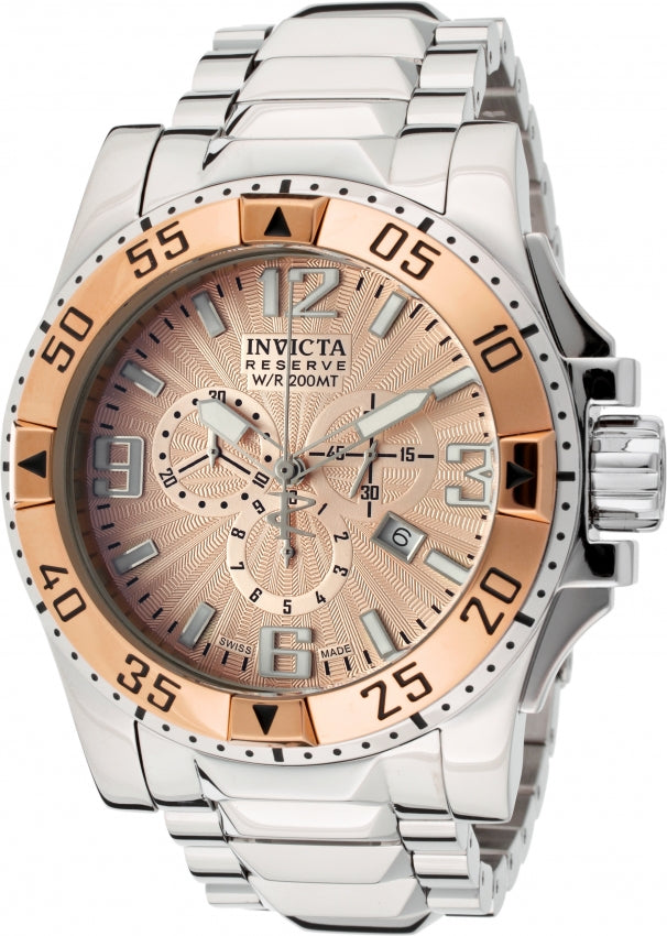 Invicta Men's 10890 Reserve Excursion Quartz Chronograph Rose Gold Dial Watch