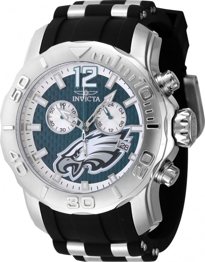 Invicta Men's 48005 NFL Philadelphia Eagles Quartz Chronograph Dark Blue Dial Watch