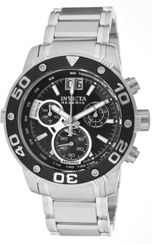 Invicta Men's 0760 Reserve Ocean Speedway Quartz Chronograph Black Dial Watch