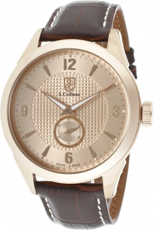 S.Coiffman Men's SC0116 Heritage Quartz Gold Dial Watch